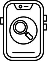 Search Line Icon vector