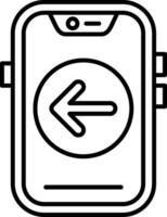 Back Line Icon vector
