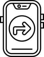 Direction Line Icon vector