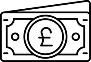 Pound Line Icon vector