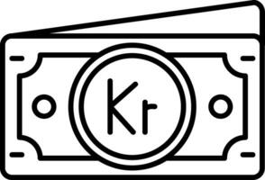 Krone Line Icon vector