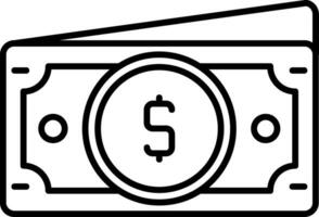 Dollar Line Icon vector