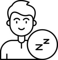 Sleep Line Icon vector