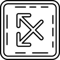 Intersect Line Icon vector