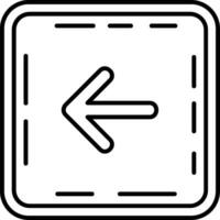 Left arrow Line Icon vector