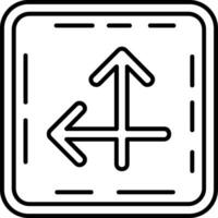 Intersect Line Icon vector