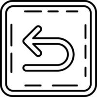 U turn Line Icon vector