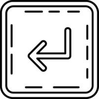 Turn Line Icon vector