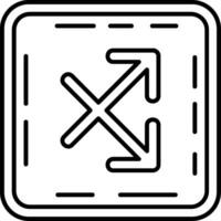 Intersect Line Icon vector