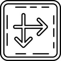 Intersect Line Icon vector
