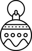 Bauble Line Icon vector