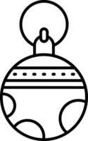 Bauble Line Icon vector