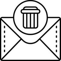 Dustbin Line Icon vector