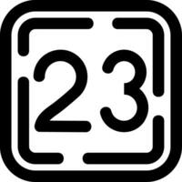 Twenty Three Line Icon vector