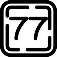 Seventy Seven Line Icon vector