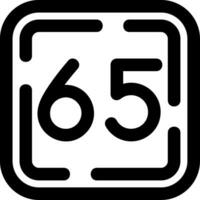 Sixty Five Line Icon vector