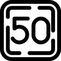 Fifty Line Icon vector