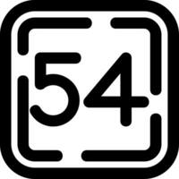 Fifty Four Line Icon vector