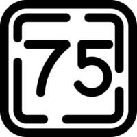 Seventy Five Line Icon vector