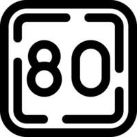 Eighty Line Icon vector