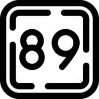 Eighty Nine Line Icon vector