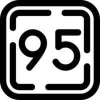 Ninety Five Line Icon vector