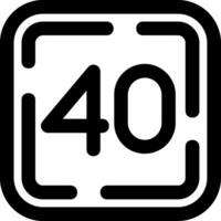 Forty Line Icon vector