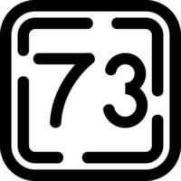 Seventy Three Line Icon vector