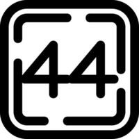 Forty Four Line Icon vector