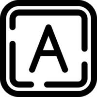 Letter a Line Icon vector