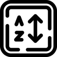 Alphabetical order Line Icon vector