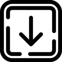 Down arrow Line Icon vector