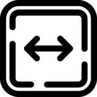 Left and right arrow Line Icon vector