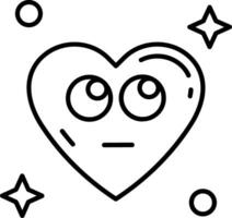 Rolling eyes Line Icon vector