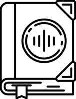 Audio book Line Icon vector