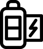 Battery half Line Icon vector