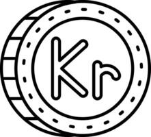 Krone Line Icon vector