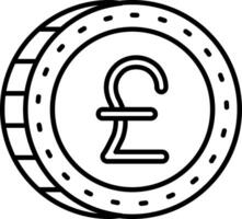 Pound Line Icon vector