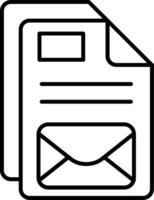 icono de línea de correo electrónico vector