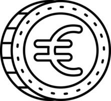 Euro Line Icon vector