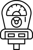 Meter Line Icon vector