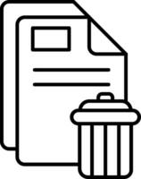 Delete Line Icon vector