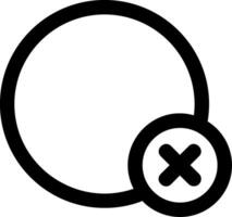 Delete circle Line Icon vector