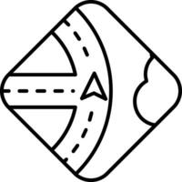 Navigation Line Icon vector