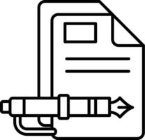 Document Line Icon vector