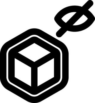 Hide object Line Icon vector