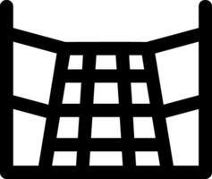 3d perspective grid Line Icon vector