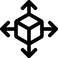 3d move Line Icon vector