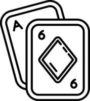 Poker Line Icon vector