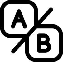 Compare ab Line Icon vector